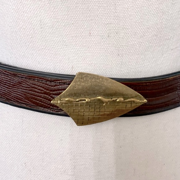 Vintage QUIN Cast Bronze Croc-Embossed belt main image 6